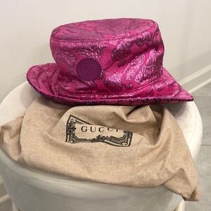 Gucci Fuchsia Embossed Bucket Hat